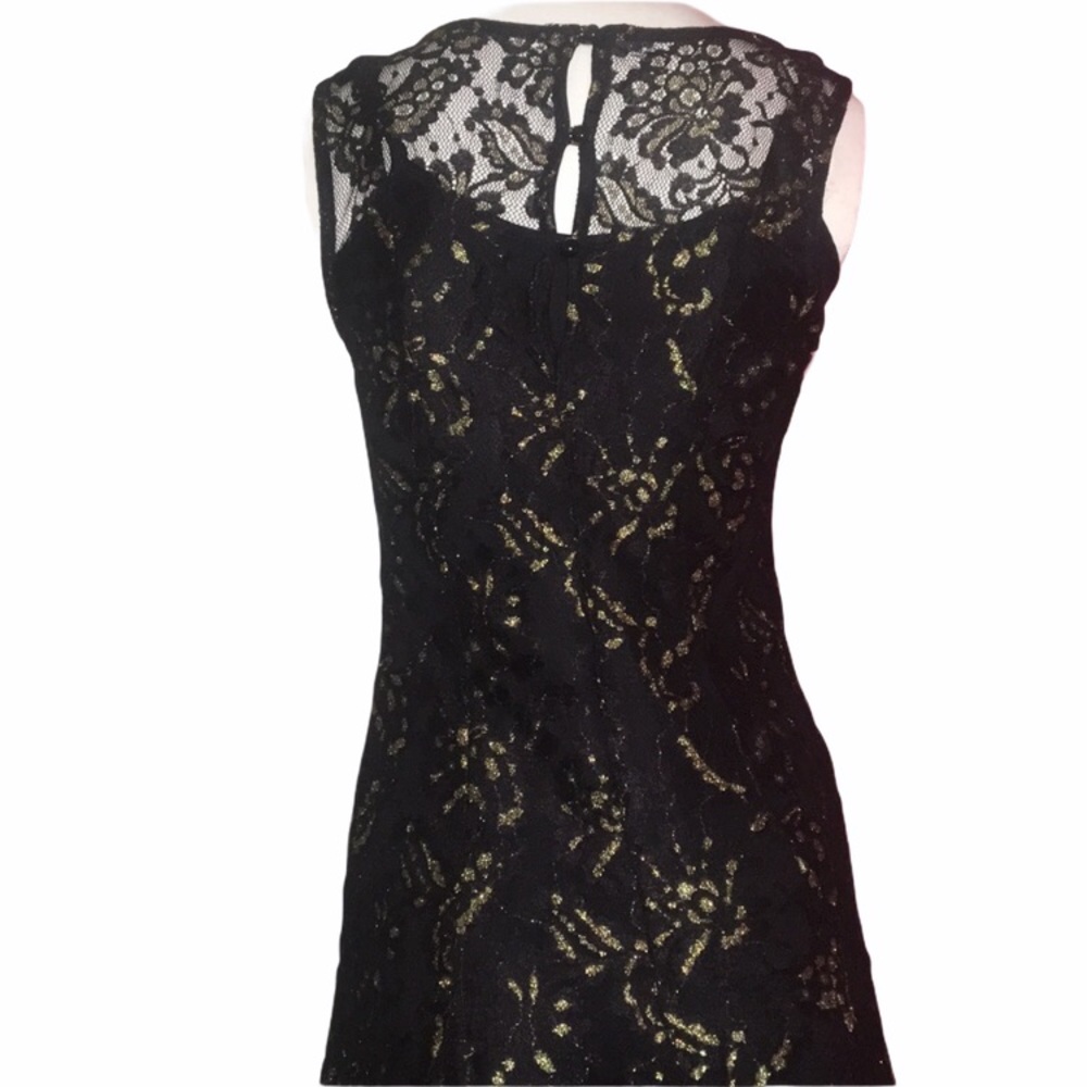 🛍4/$20🛍 Black and Gold Lace Dress - Picture 4 of 7